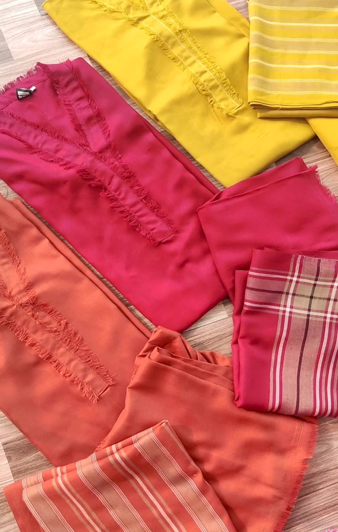 Pack of 3 pashmina 3pcs kurta set π₯