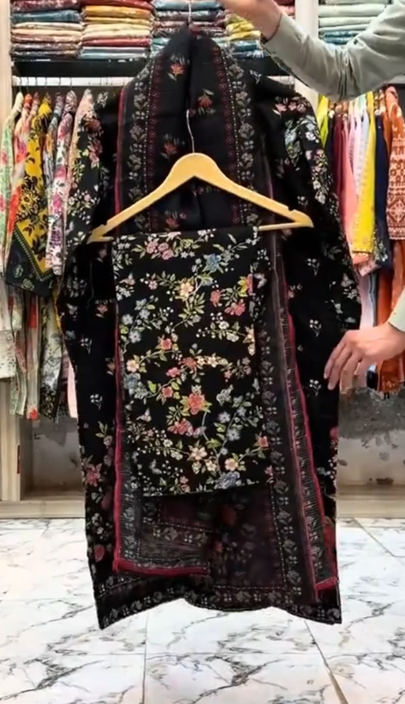 Eid Embroidery 3pcs Suit 🥰