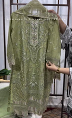 Women Embroidery 3pcs Suit For Eid