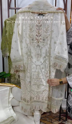 Women Embroidery 3pcs Suit For Eid