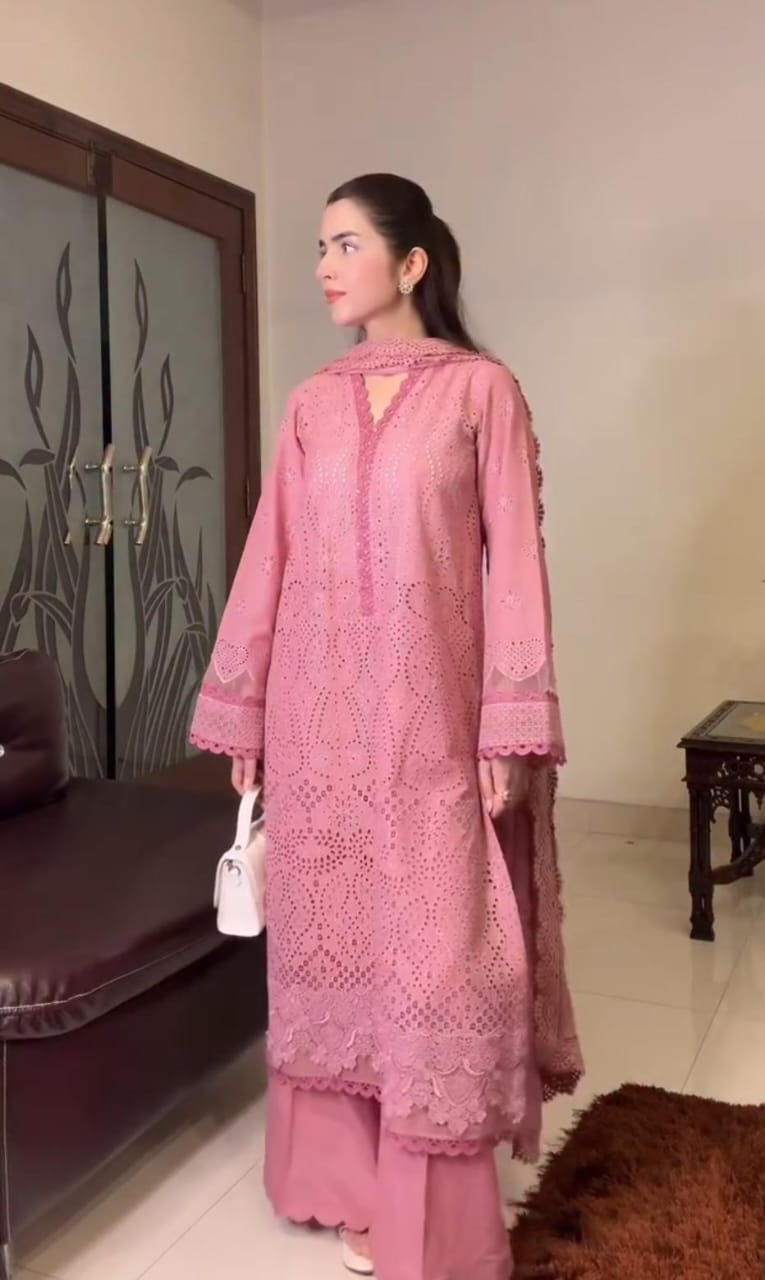 Summer Collection Chikenkari 3pcs Suit