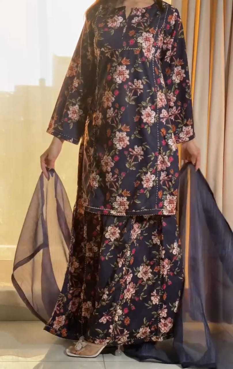 Flroral 3pcs Suit For Women