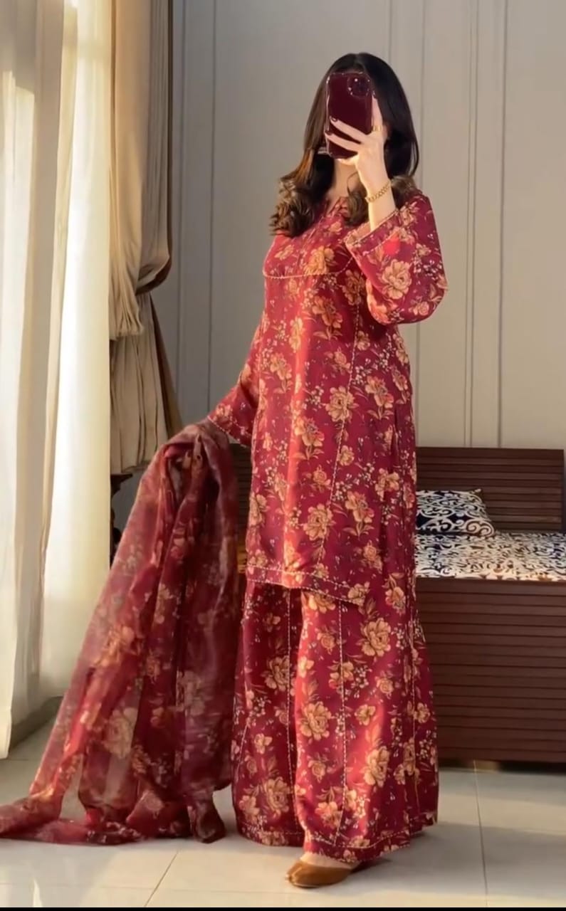 Flroral 3pcs Suit For Women