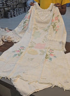 CutWork Embroidery 3pcs Suit For Women