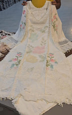 CutWork Embroidery 3pcs Suit For Women