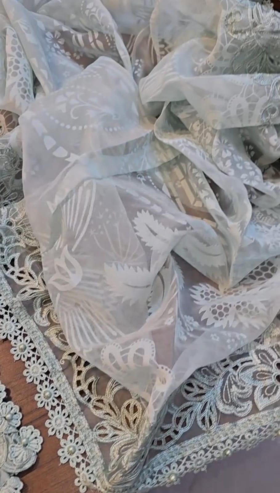 CutWork Embroidery 3pcs Suit For Women