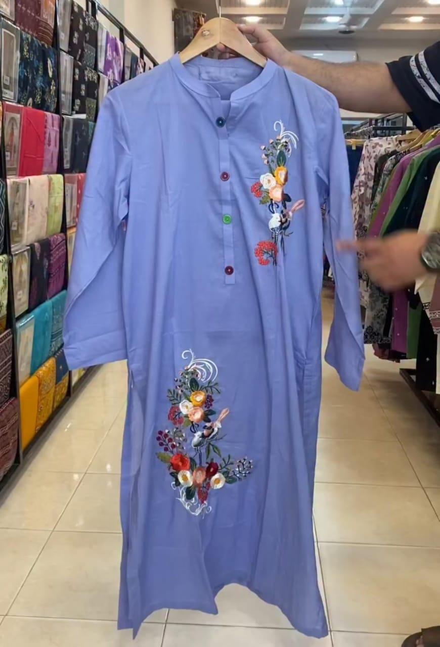Women Embroidery 2pcs Suit For Summer