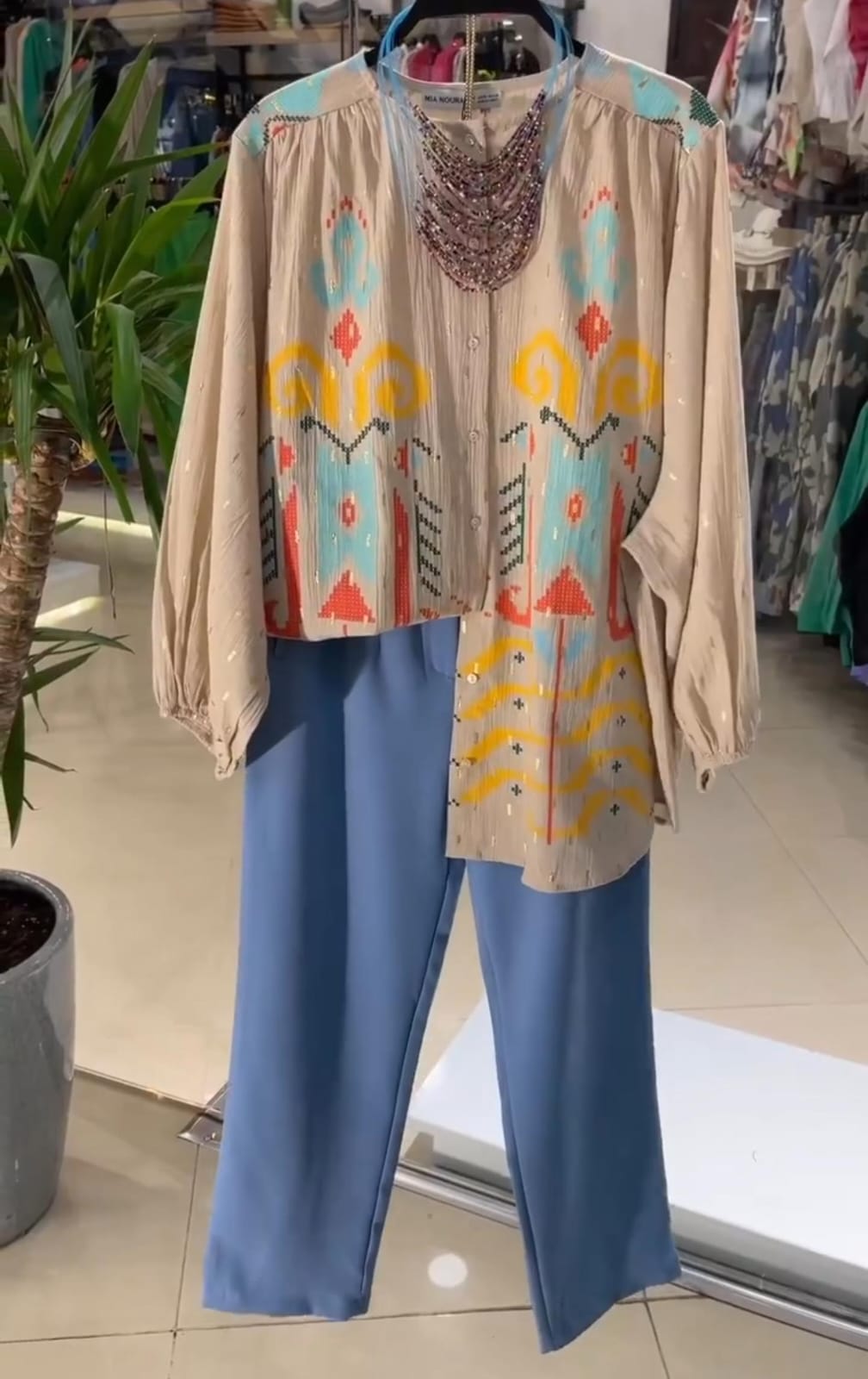 Summer Collection Top With Plazo