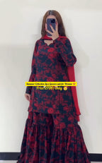 Summer Collection 3pcs Gharara Suit