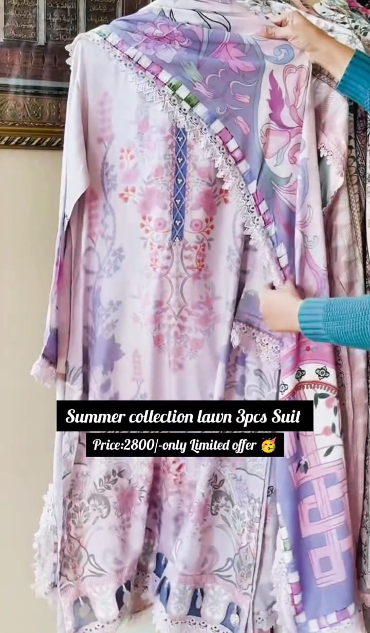 Women Summer Embroidery 3pcs Suit