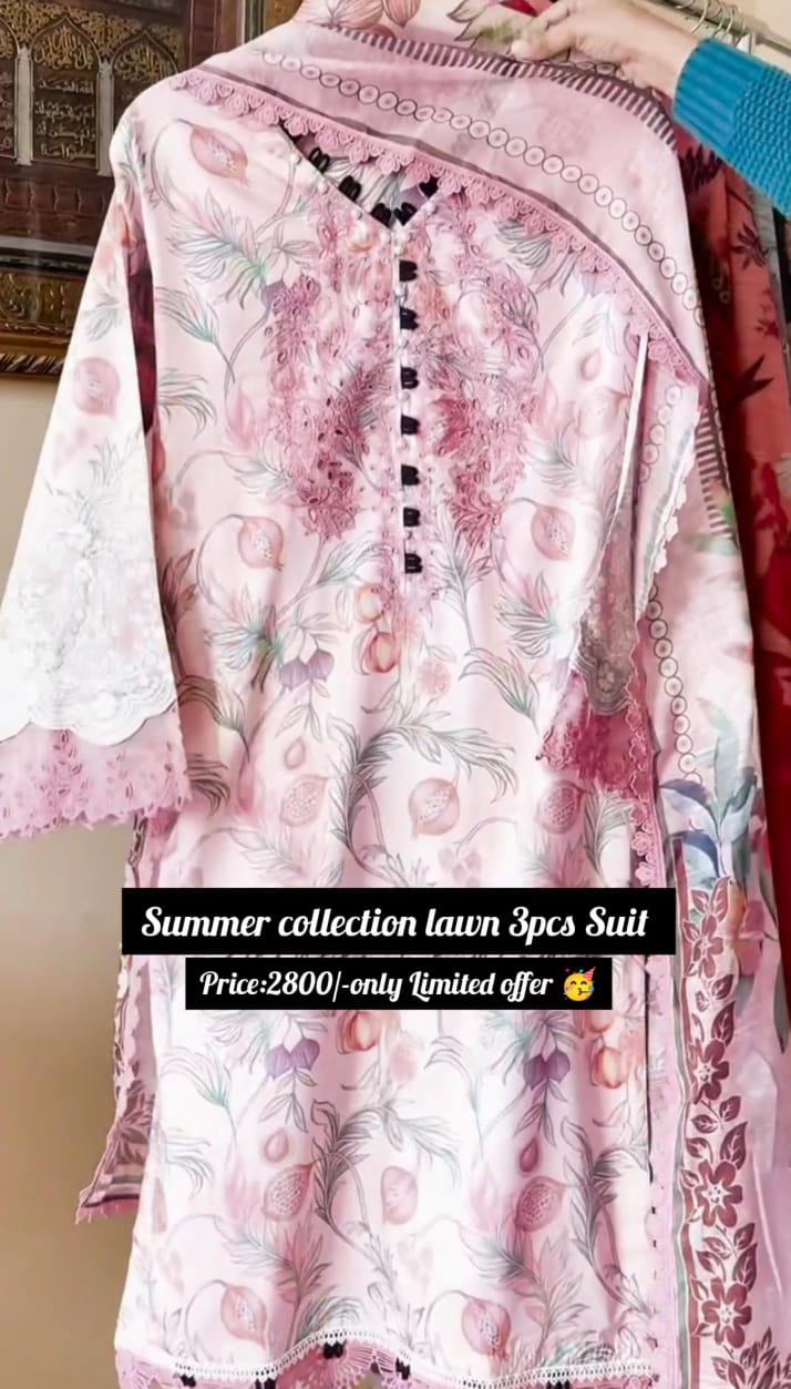 Women Summer Embroidery 3pcs Suit