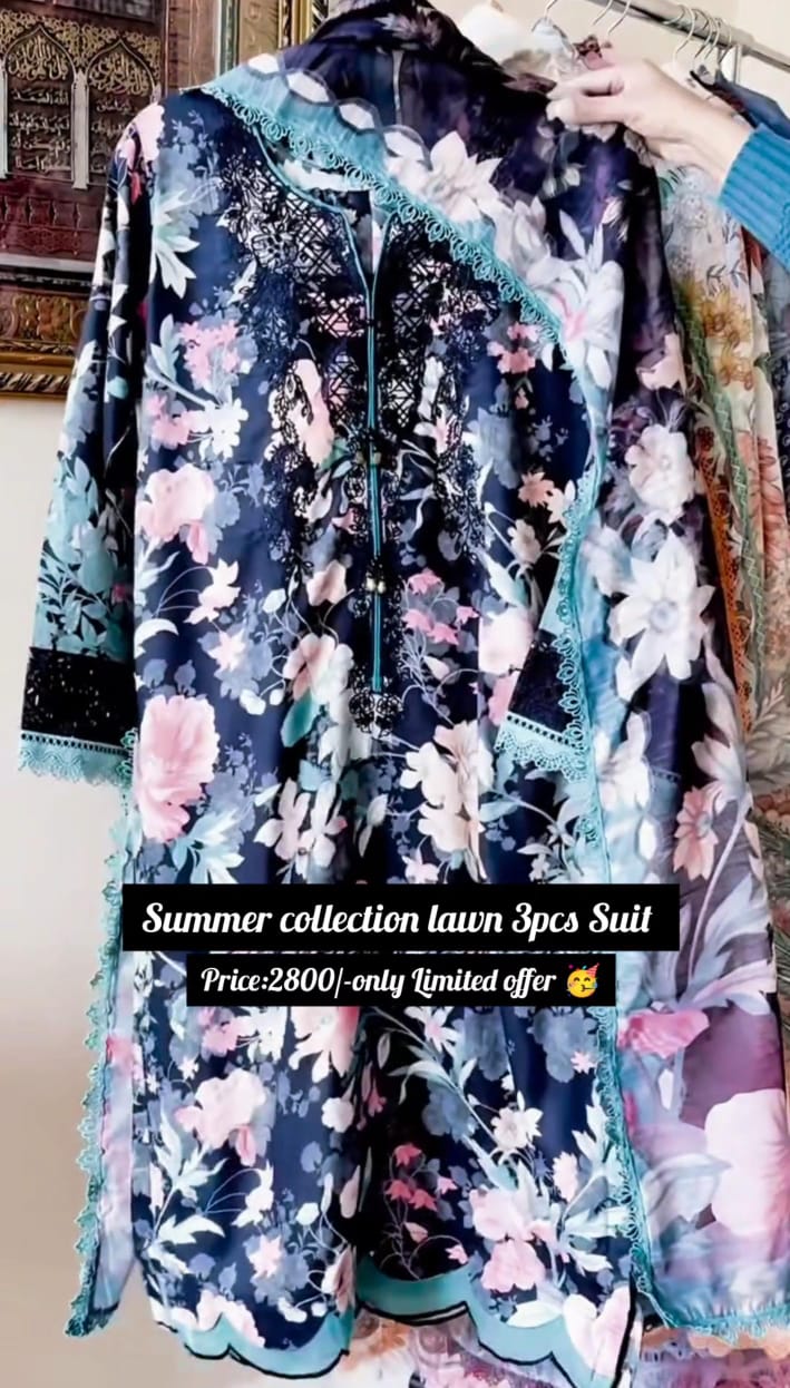 Women Summer Embroidery 3pcs Suit