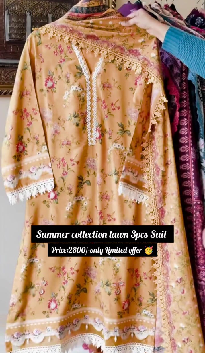 Women Summer Embroidery 3pcs Suit