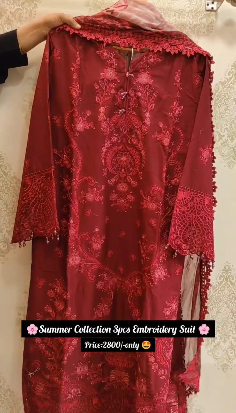 Elegant Embroidered 3-Piece Suit | New Arrival 2025 💖