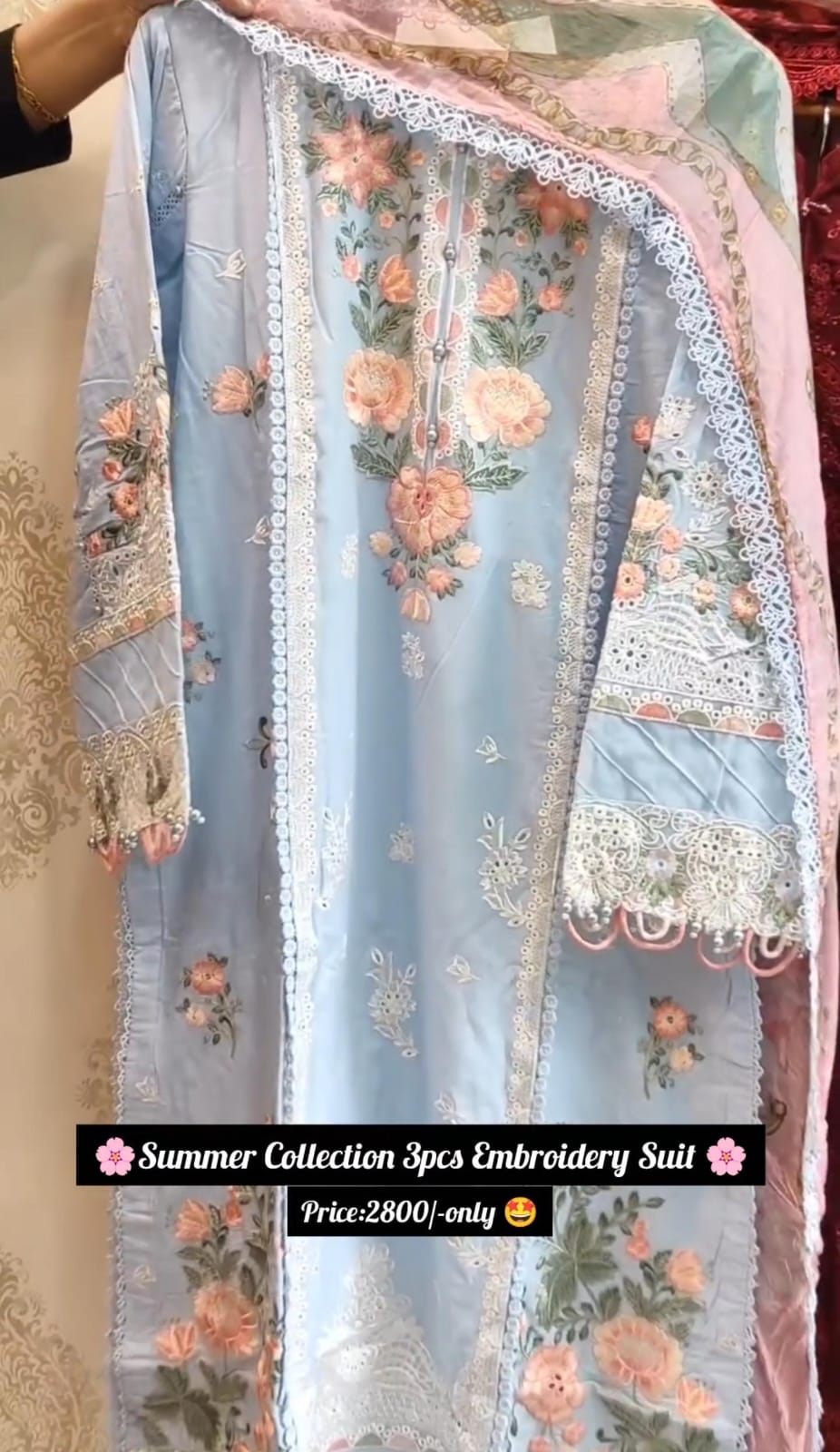 Elegant Embroidered 3-Piece Suit | New Arrival 2025 💖