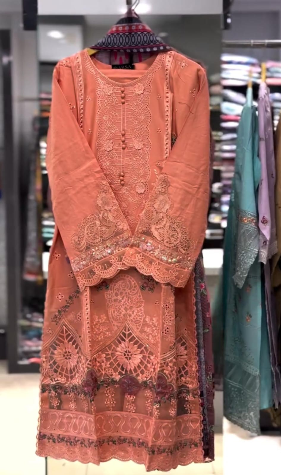 Premium Embroidered 3-Piece Suit for Women