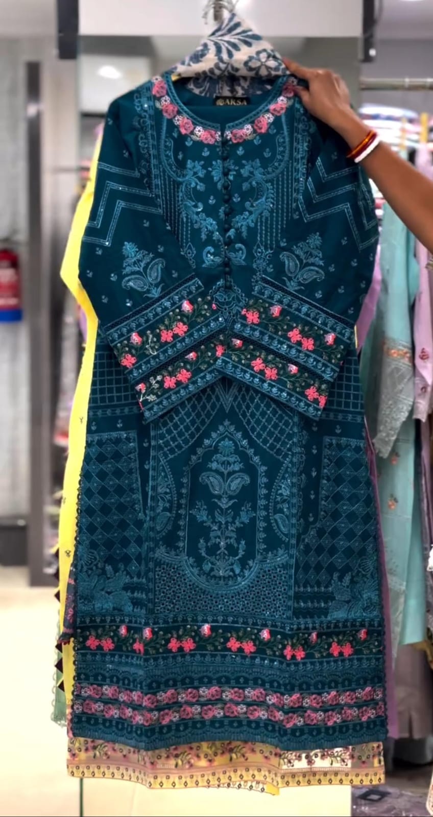 Premium Embroidered 3-Piece Suit for Women