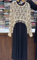 Long Maxi With Wool Poncho For Women