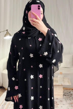 Beautiful Embroidered Abaya Set  ✨
