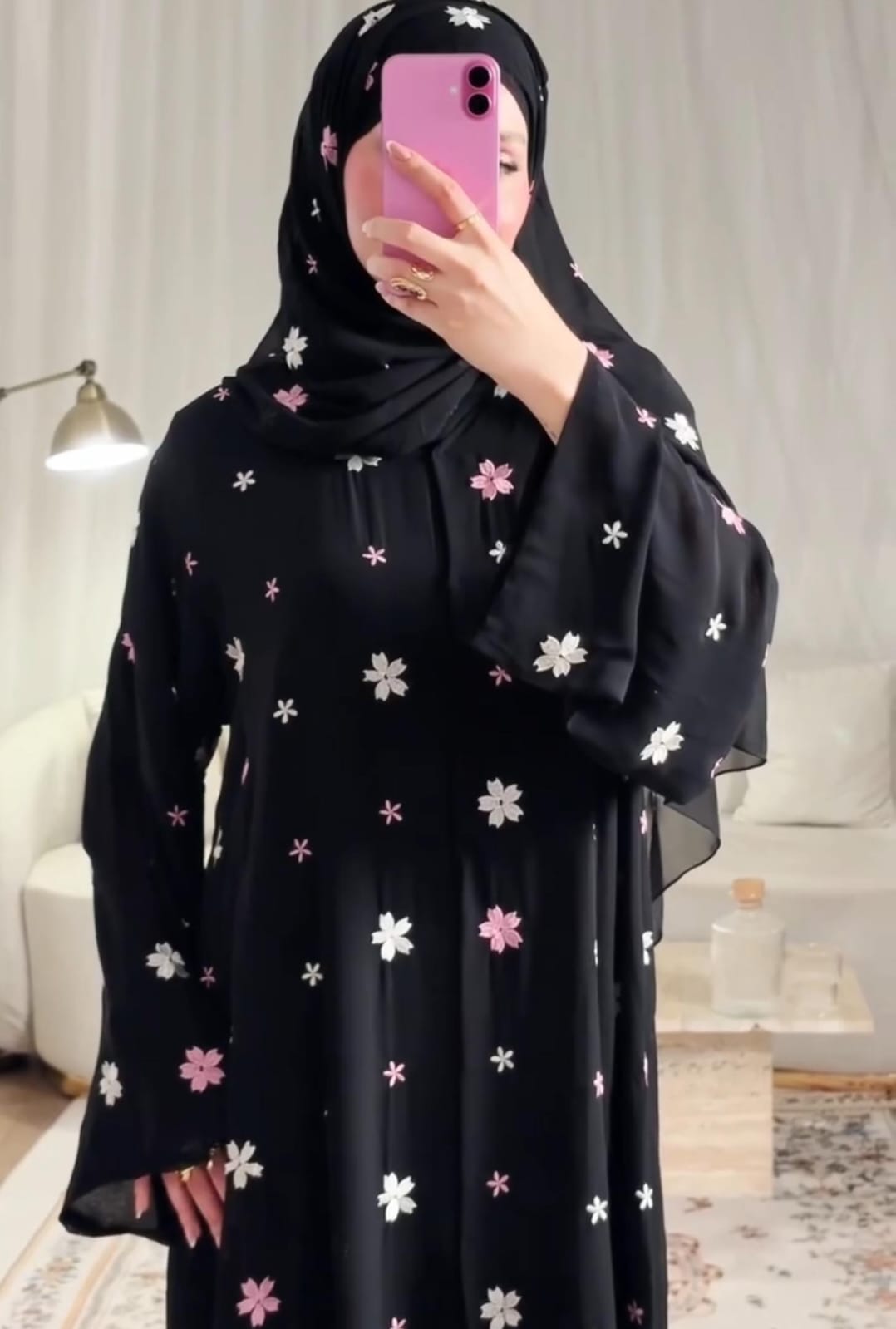 Beautiful Embroidered Abaya Set  ✨