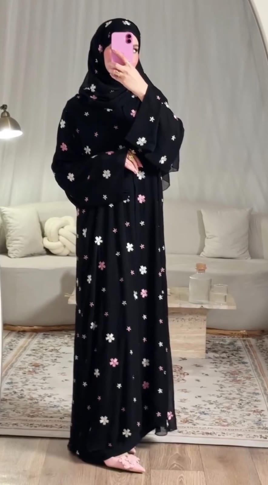 Beautiful Embroidered Abaya Set  ✨