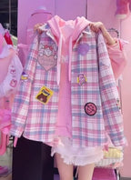 Women Set Shirt With Hoodie Winter Collection