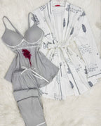 3-Piece Premium Ribbed Nightwear Set