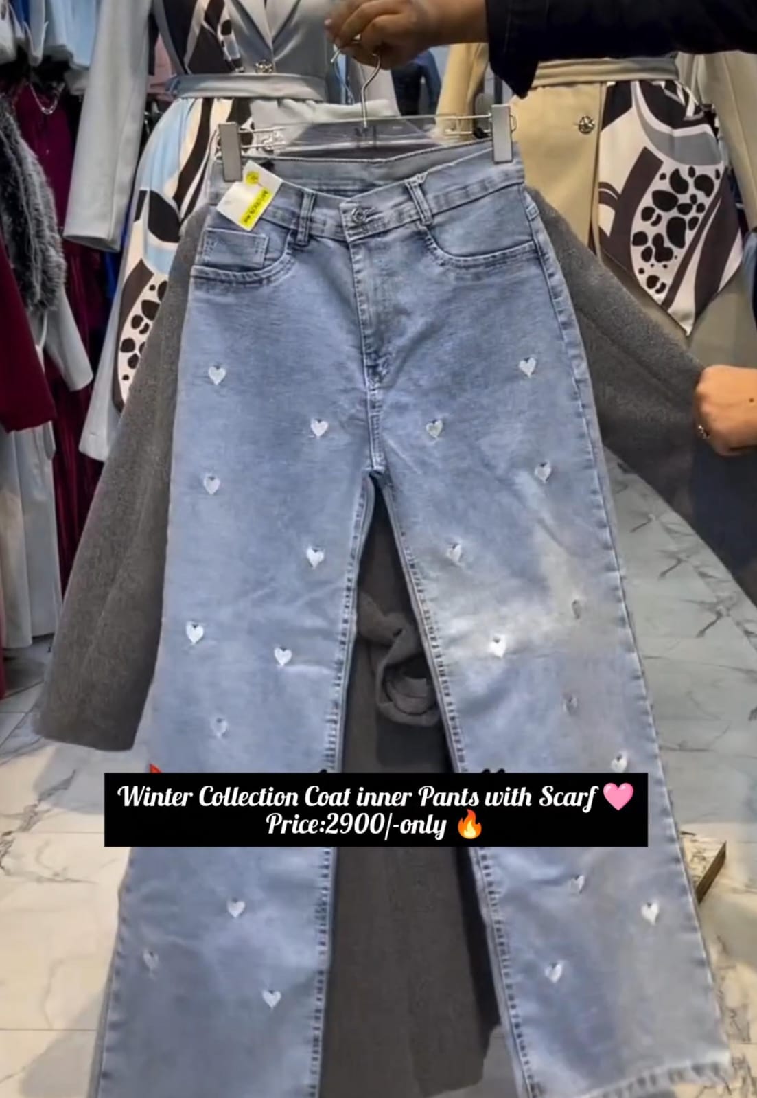 Winter Coat with Inner Pant & Scarf for Women ❄️✨