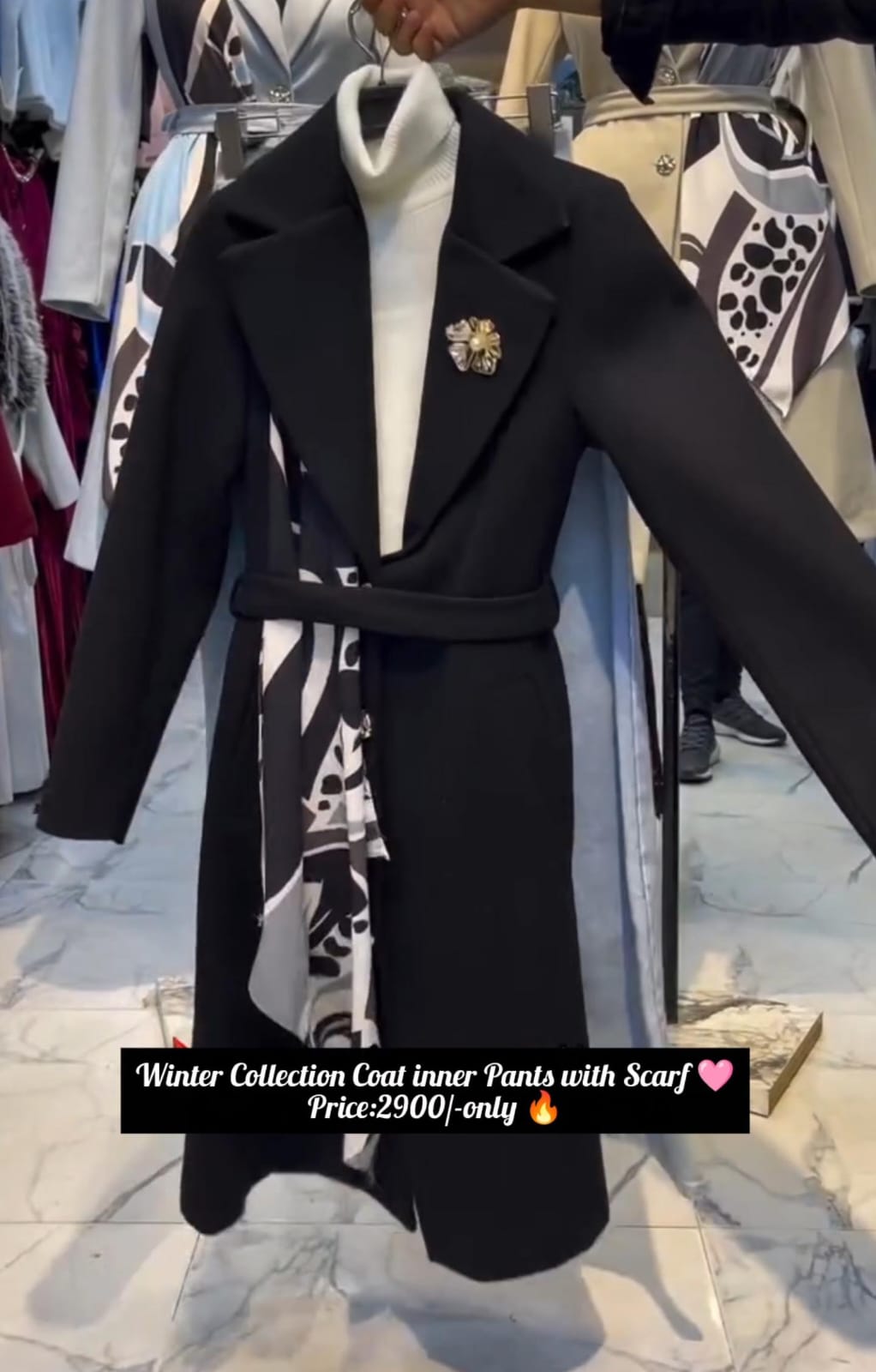 Winter Coat with Inner Pant & Scarf for Women ❄️✨