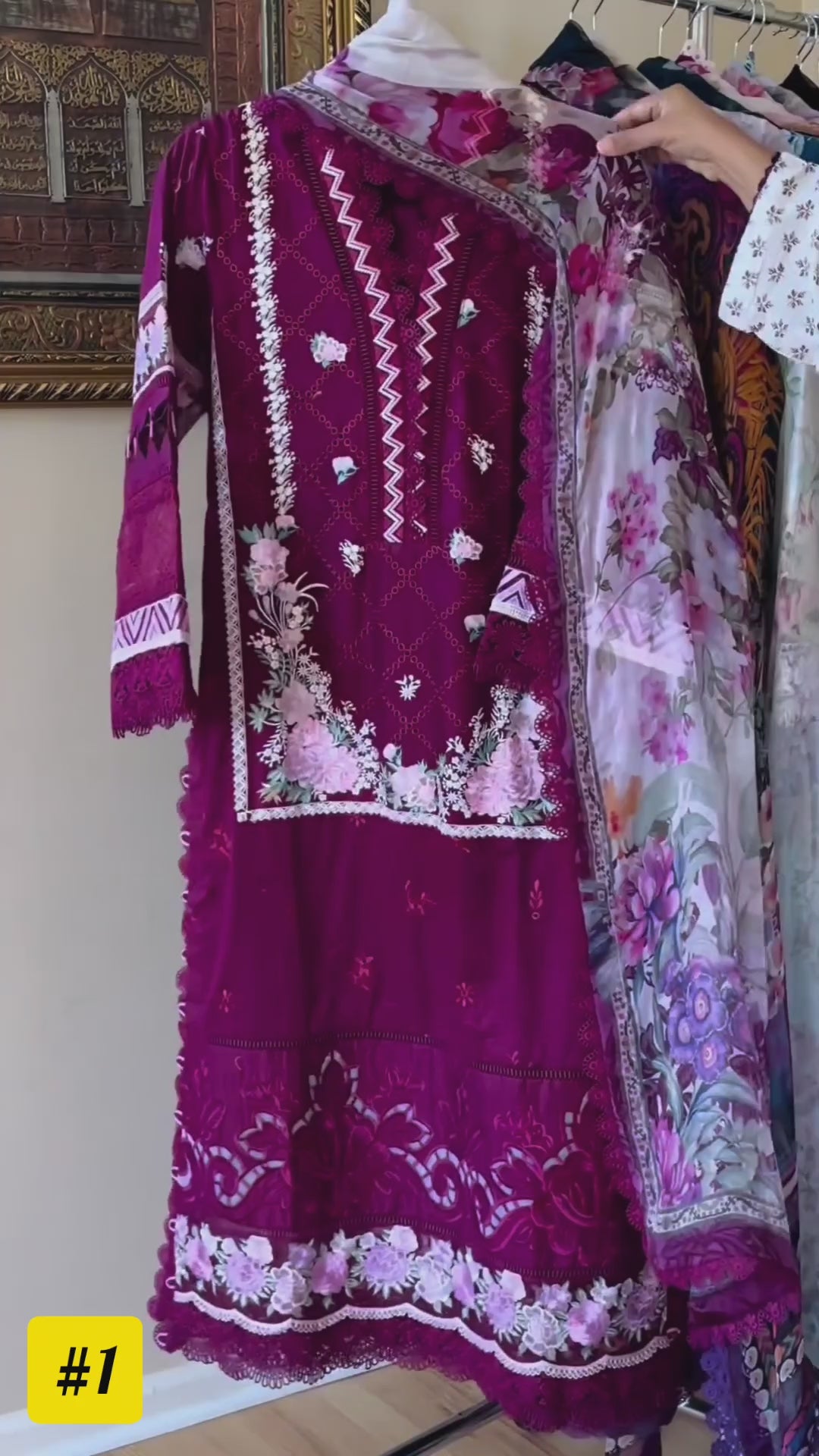 Premium embroidery 3pcs suit