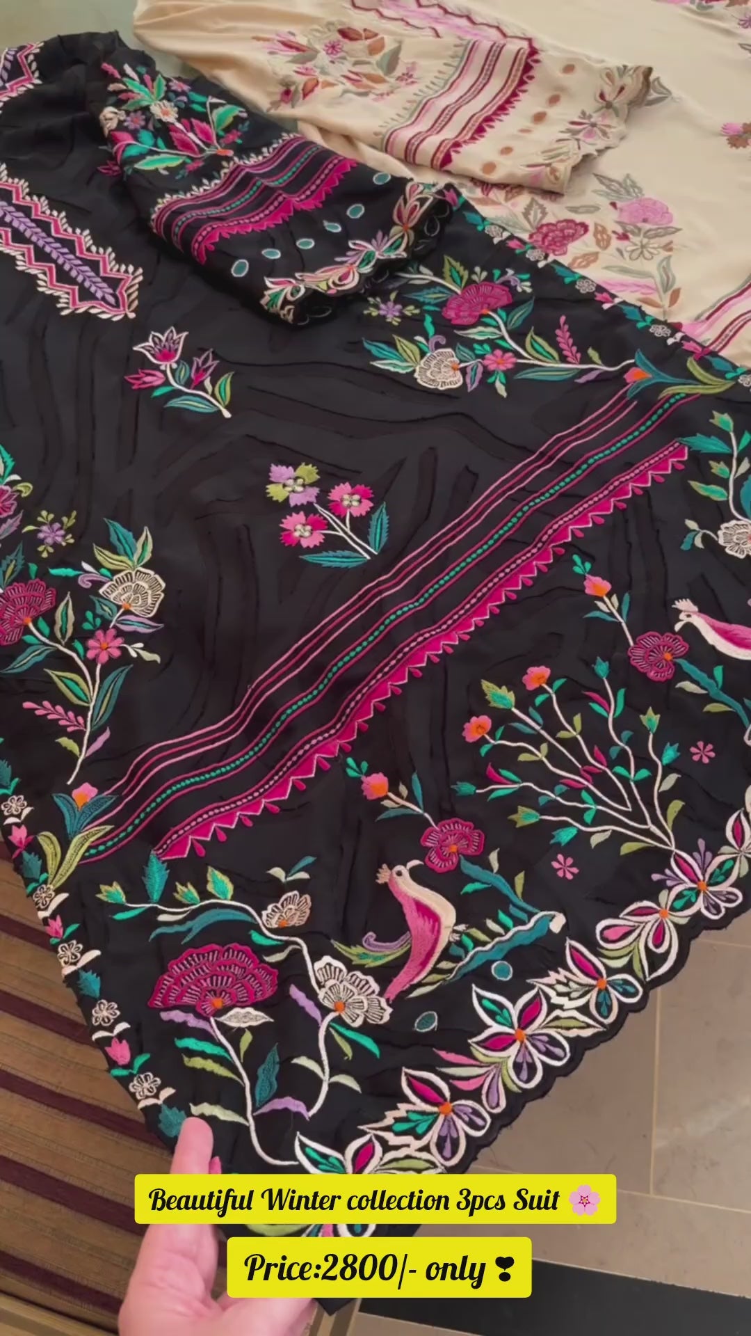 Winter Collection 3-Piece Embroidered Suit💖