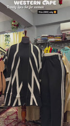 Winter Women Cape Shawl 3-pcs Set