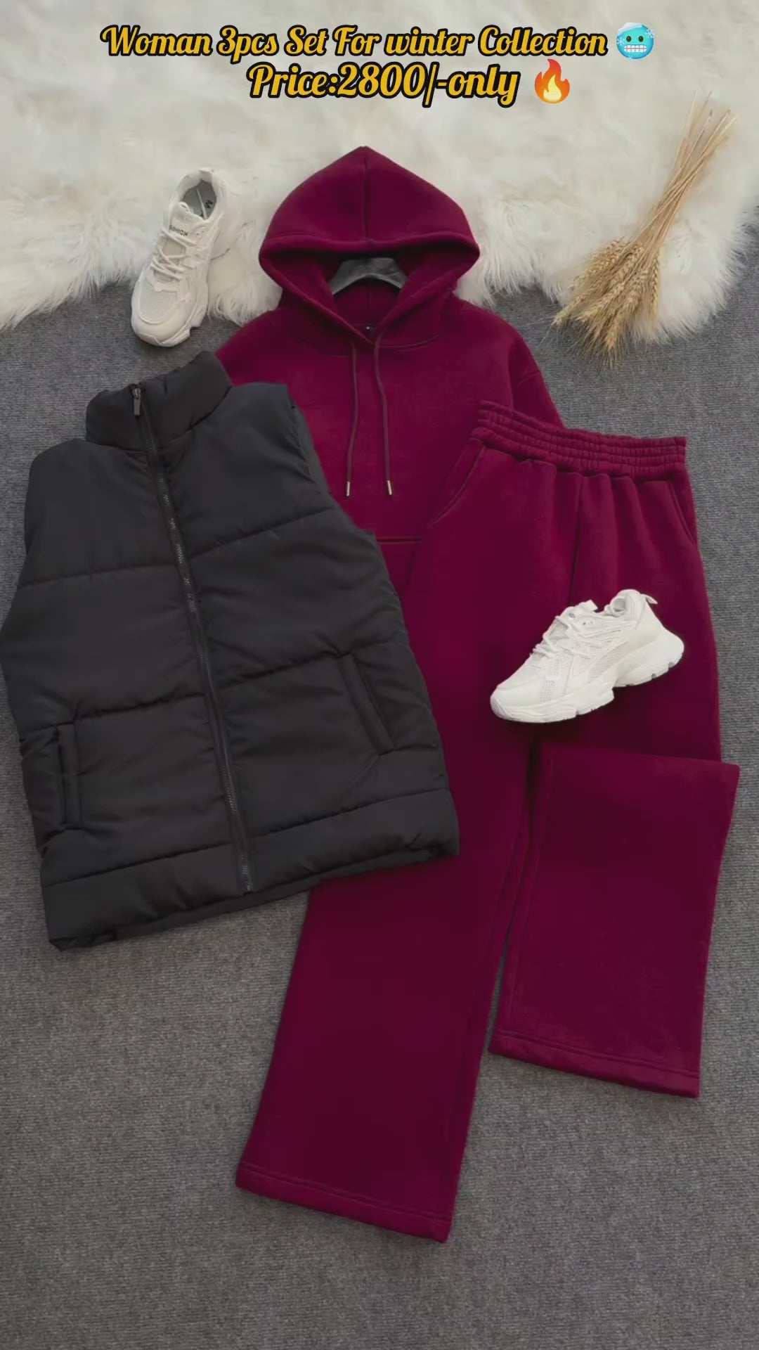 Bomber Jacket Hoodie with Plazo Winter