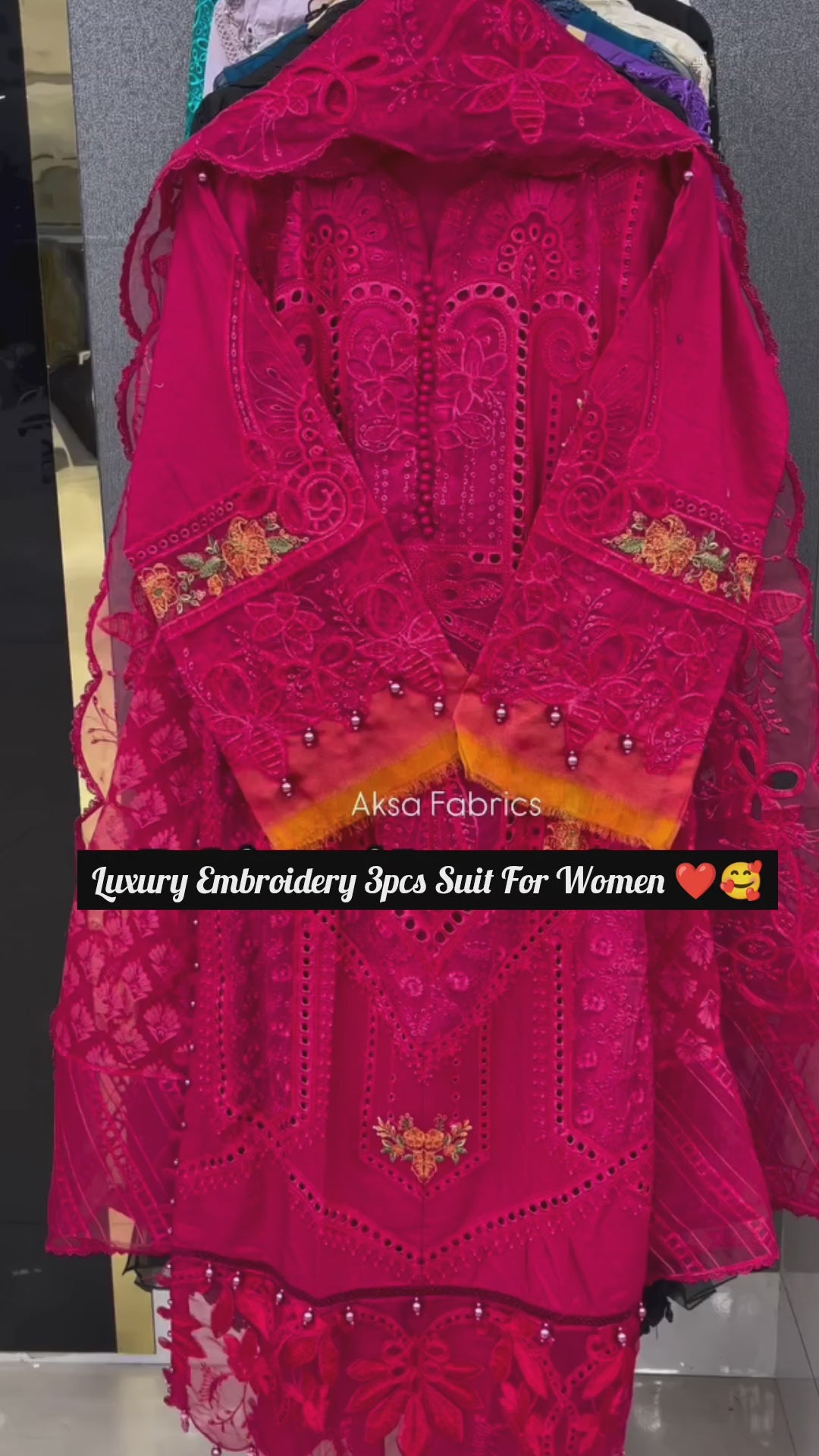 Luxury Embroidery 3pcs suit for women 🔥