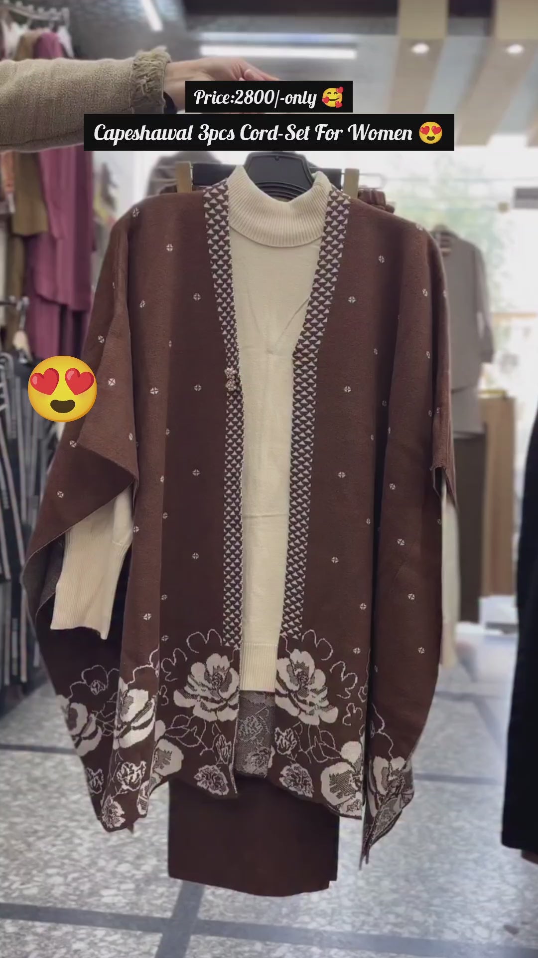 CapeShawl 3-Piece Coord Set for Women 💖