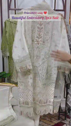 Women Embroidery 3pcs Suit For Eid