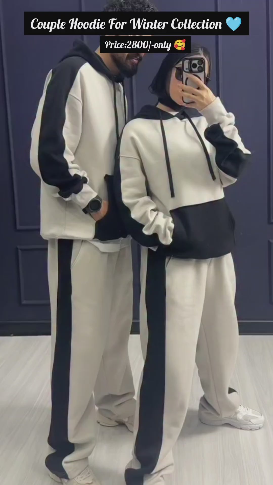 Couple Hoodie Trouser Set For Winter❄️