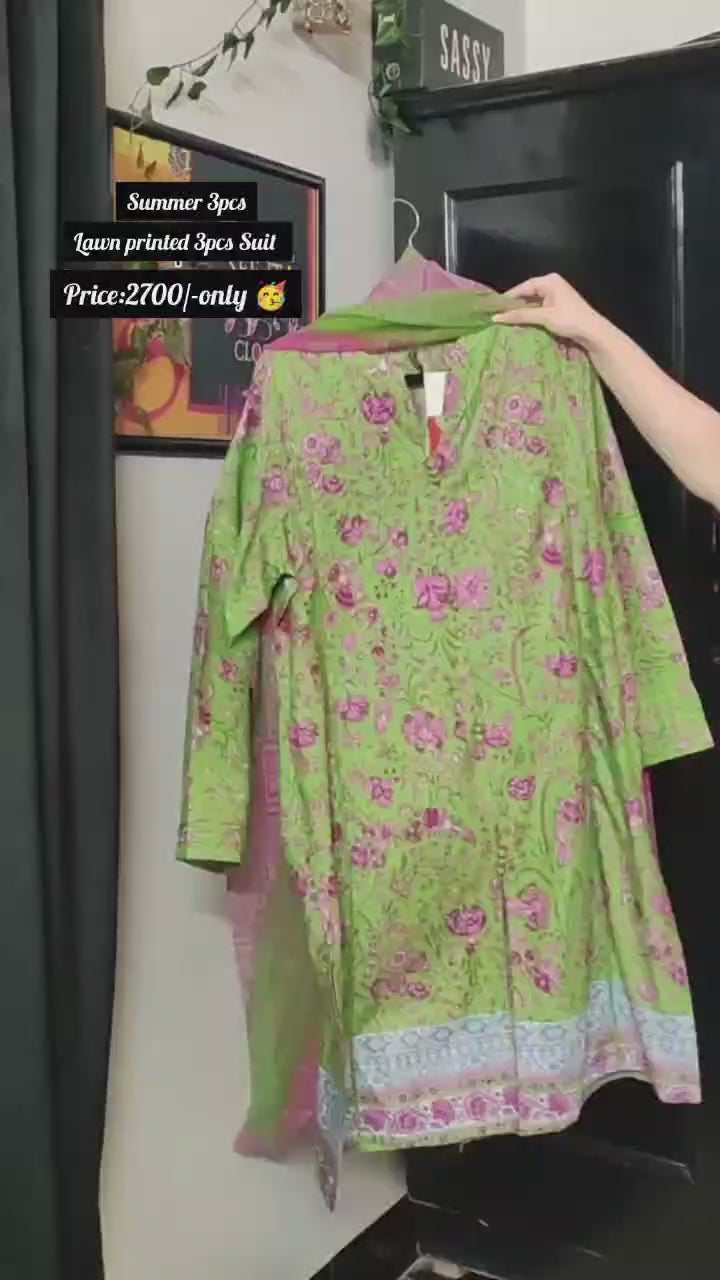 Summer Collection 3pcs Lawn Suit for Women