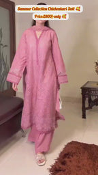 Summer Collection Chikenkari 3pcs Suit