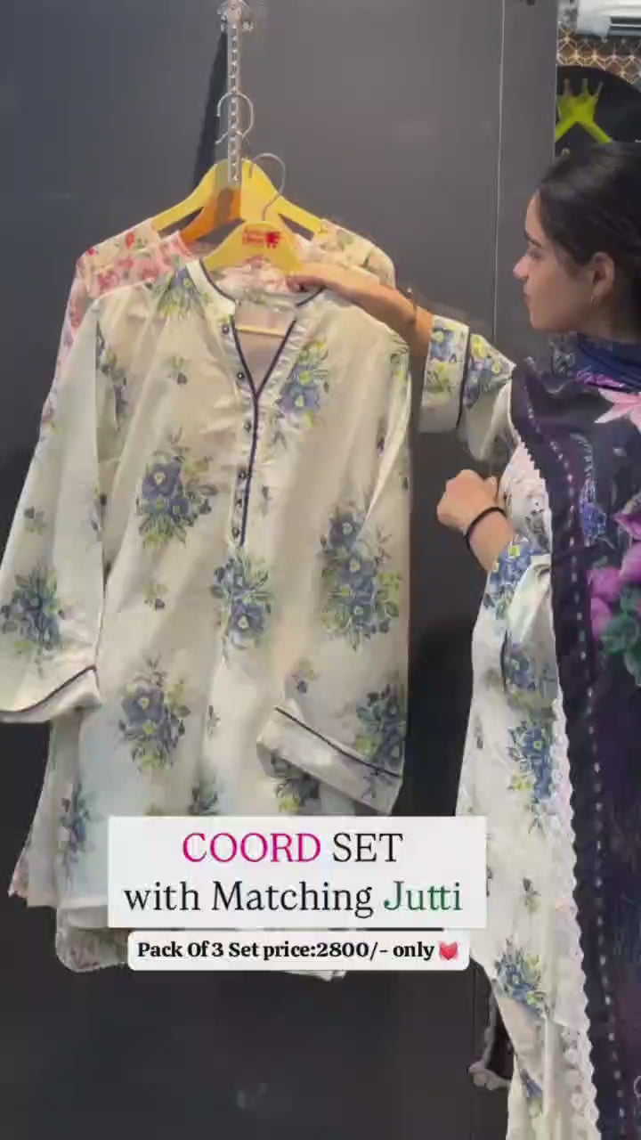 💃 Pack of 3 Cord Sets with Matching Jutti 🥰👡