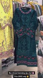 Premium Embroidered 3-Piece Suit for Women