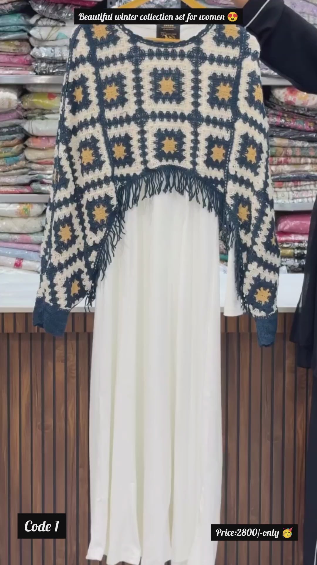 Long Maxi With Wool Poncho For Women