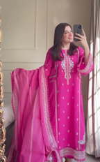 Premium 3pcs embroidery suit