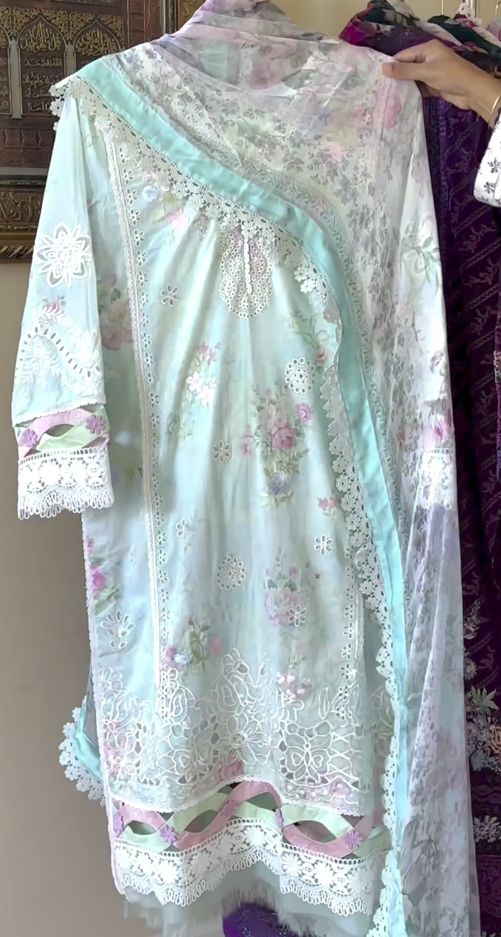 Premium embroidery 3pcs suit
