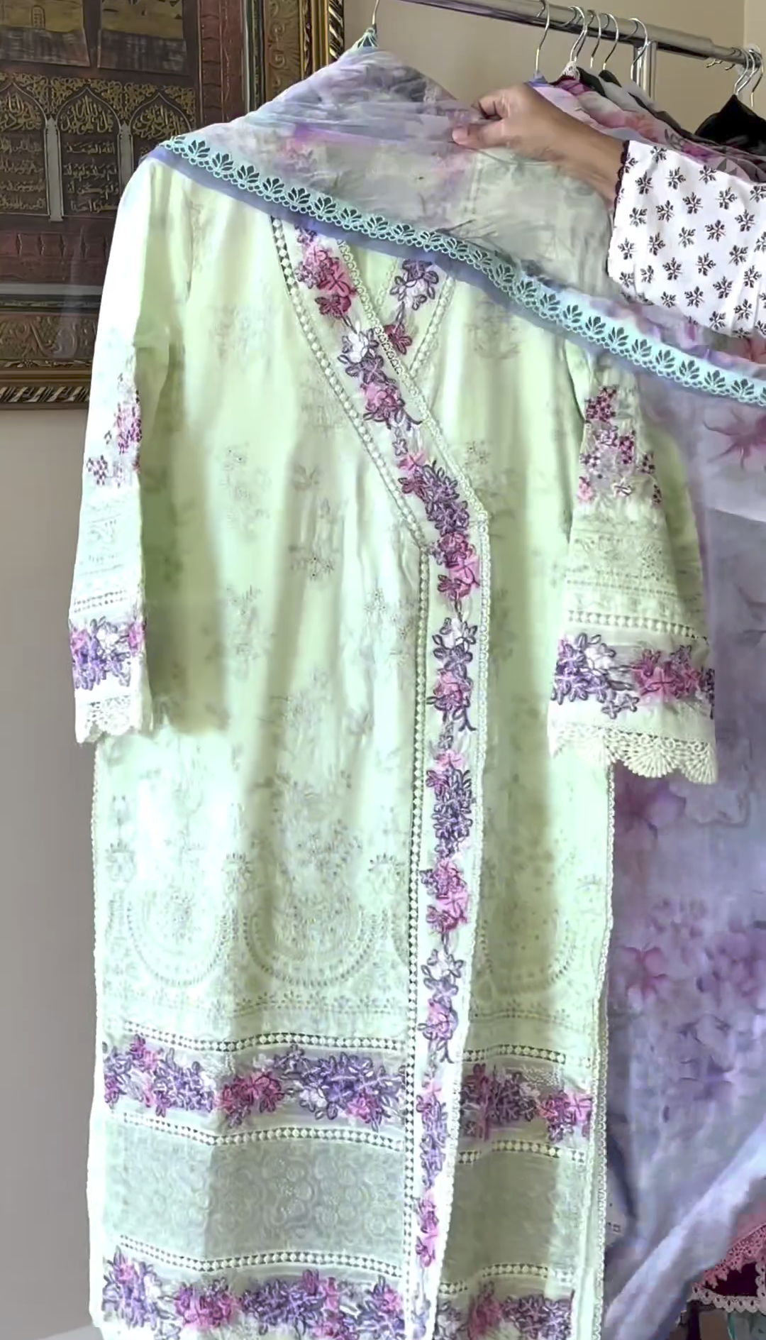Premium embroidery 3pcs suit
