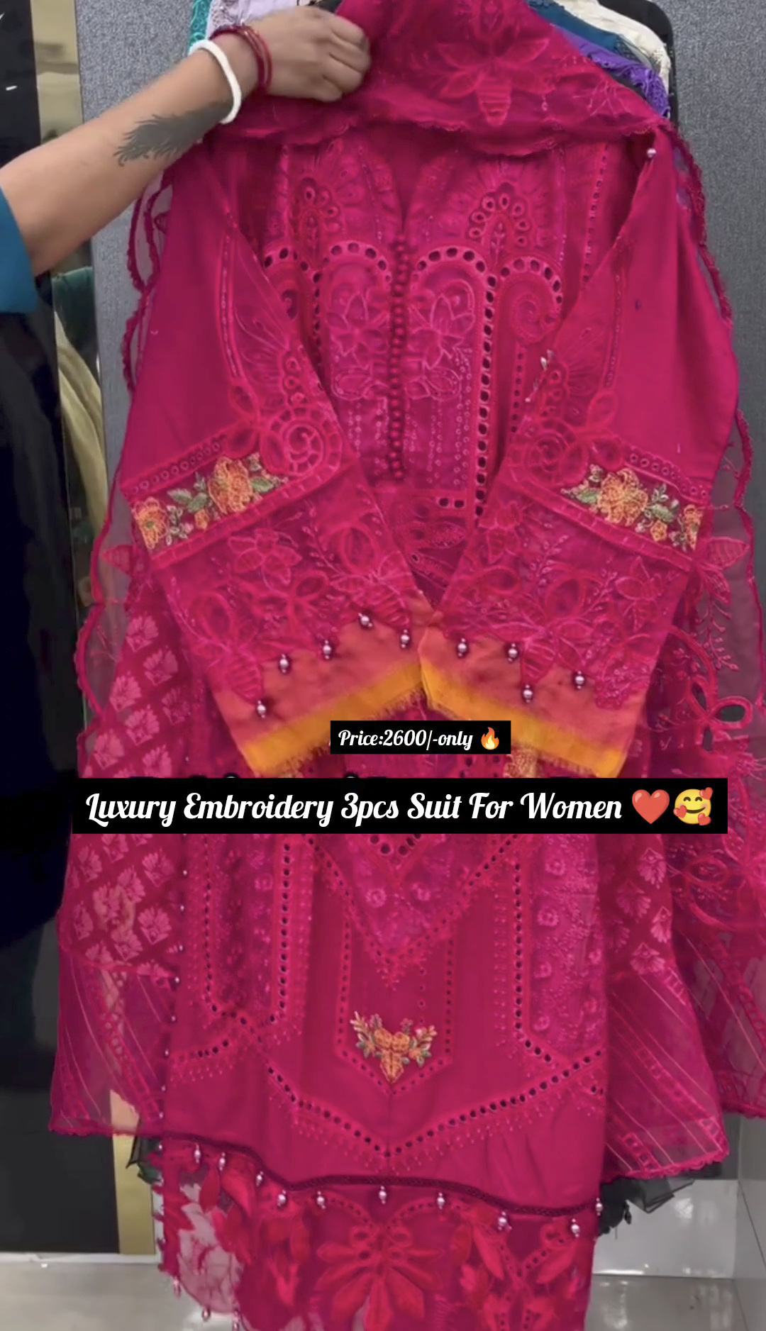 Luxury Embroidery 3pcs suit for women 🔥