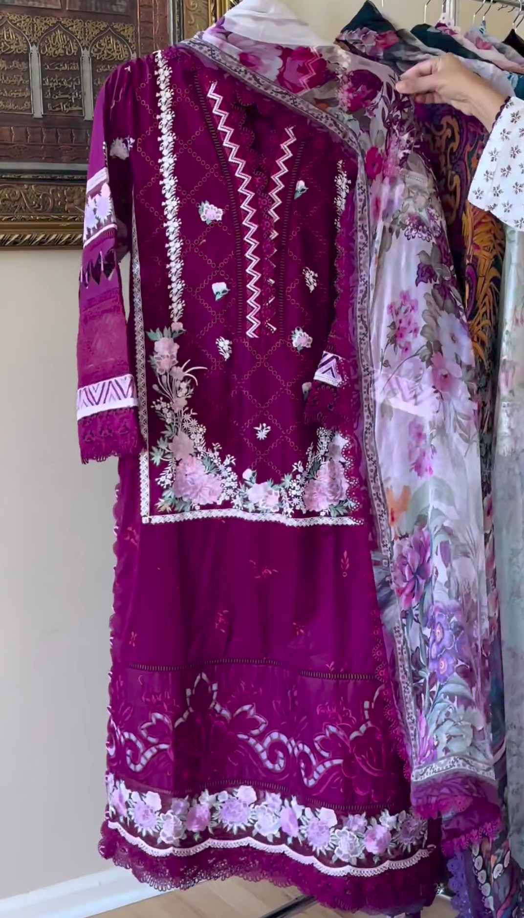 Premium embroidery 3pcs suit