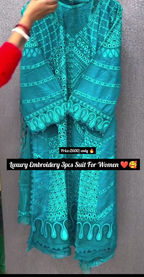 Luxury Embroidery 3pcs suit for women 🔥